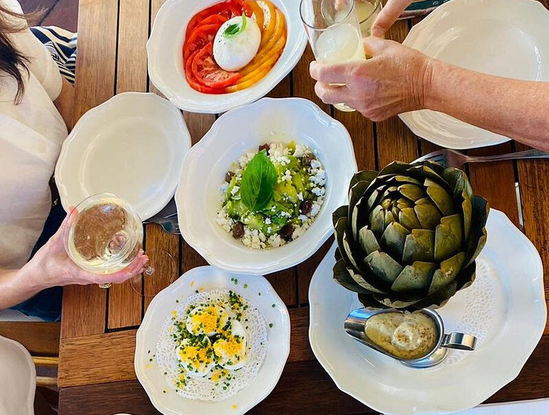 Aperitivo at Les Mimosas du Cours, Cours Saleya, Nice, French Riviera, France