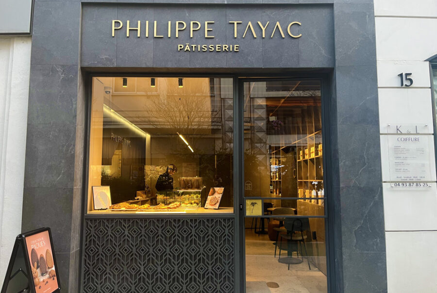 Philippe Tayac luxury pastry shop in Nice viennoiserie and desserts