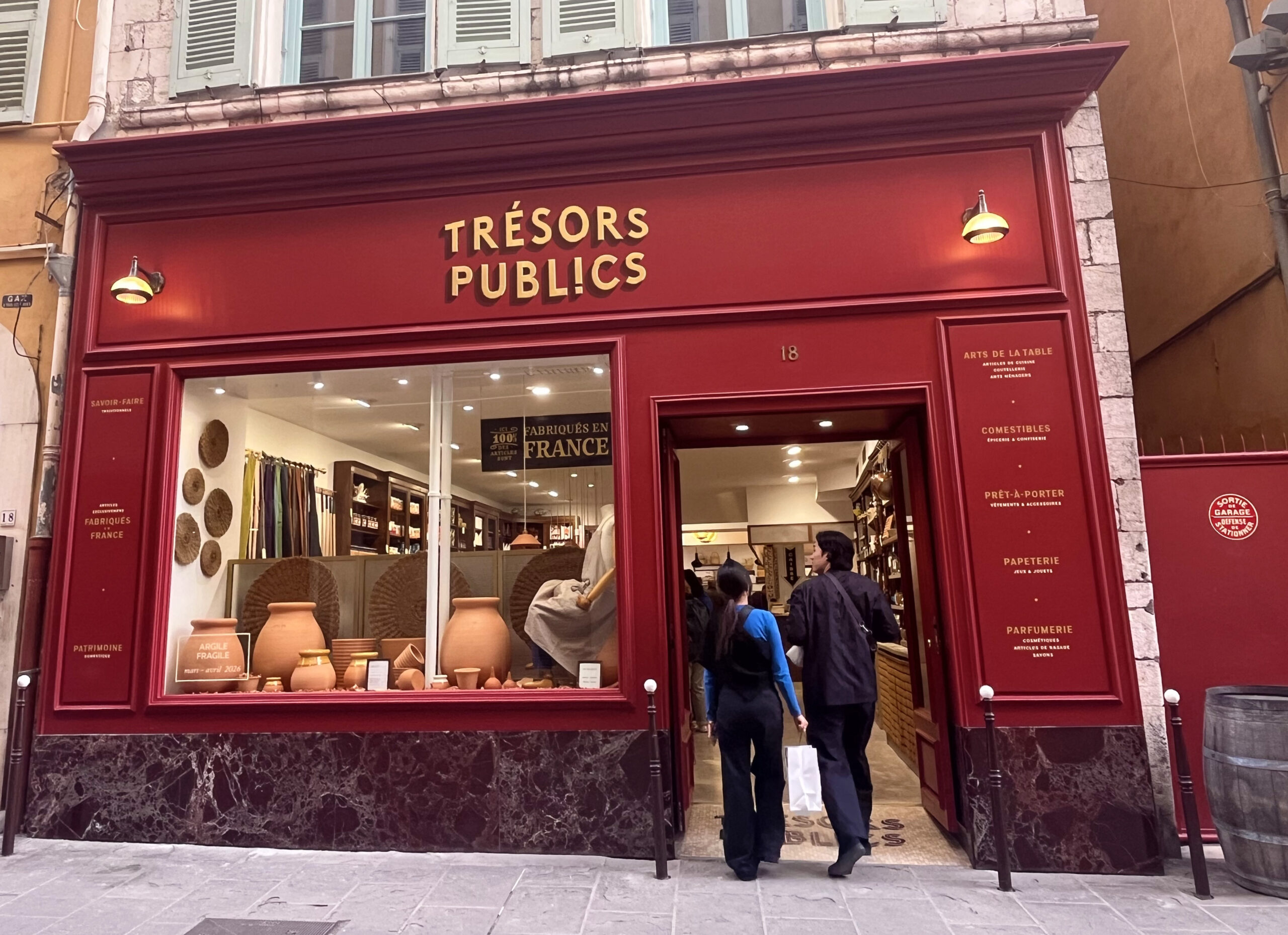 Trésors Publics concept store in Nice showcasing French craftsmanship and made in France objects