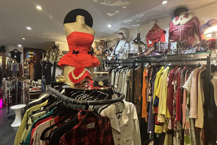 Caprice Vintage boutique in Old Town Nice, curated vintage clothing and accessories