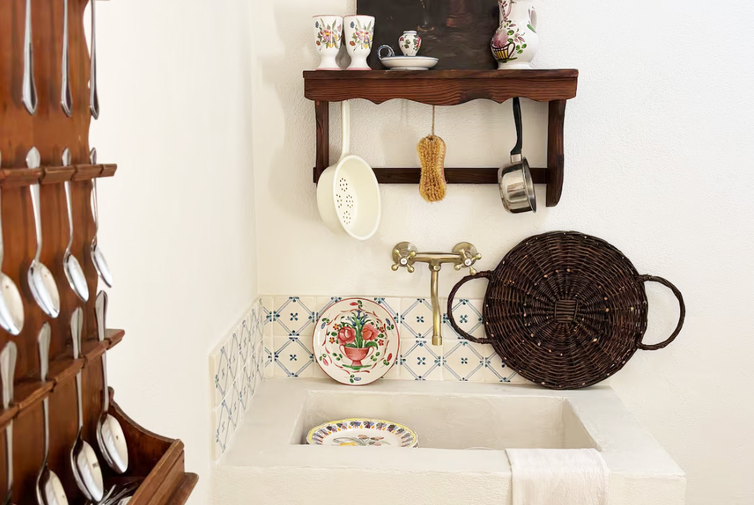 charming apartment in old town Bordighera Italian Riviera with authentic decor and narrow stairs