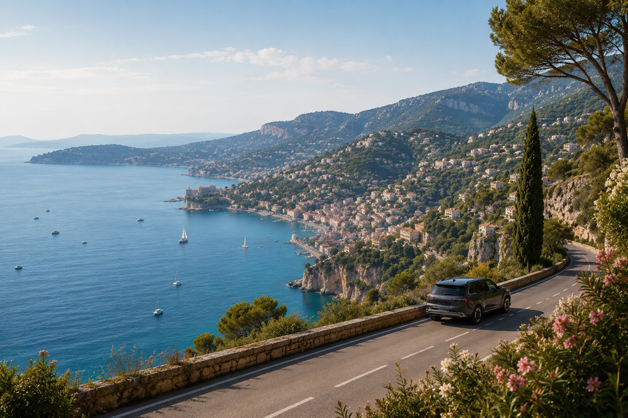 Scenic private tour by car along the French Riviera between Nice and Monaco